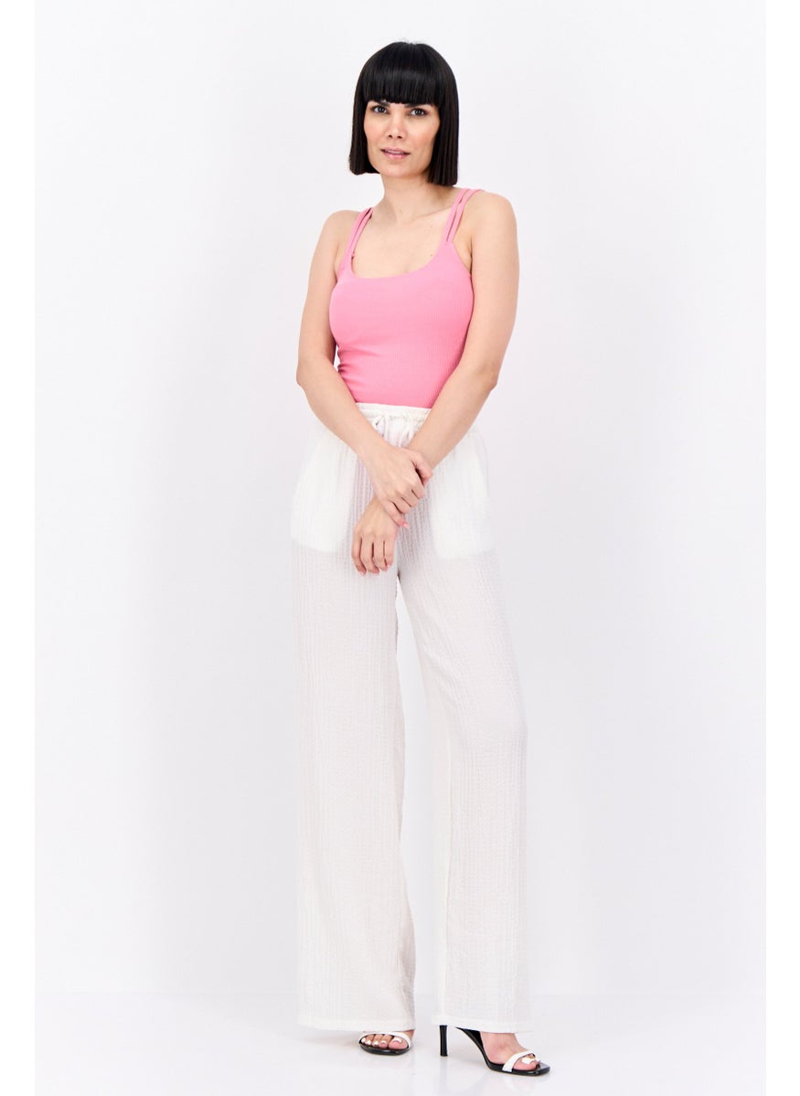 Lefties Women Ribbed Sleeveless Bodysuit, Pink  - Image 4