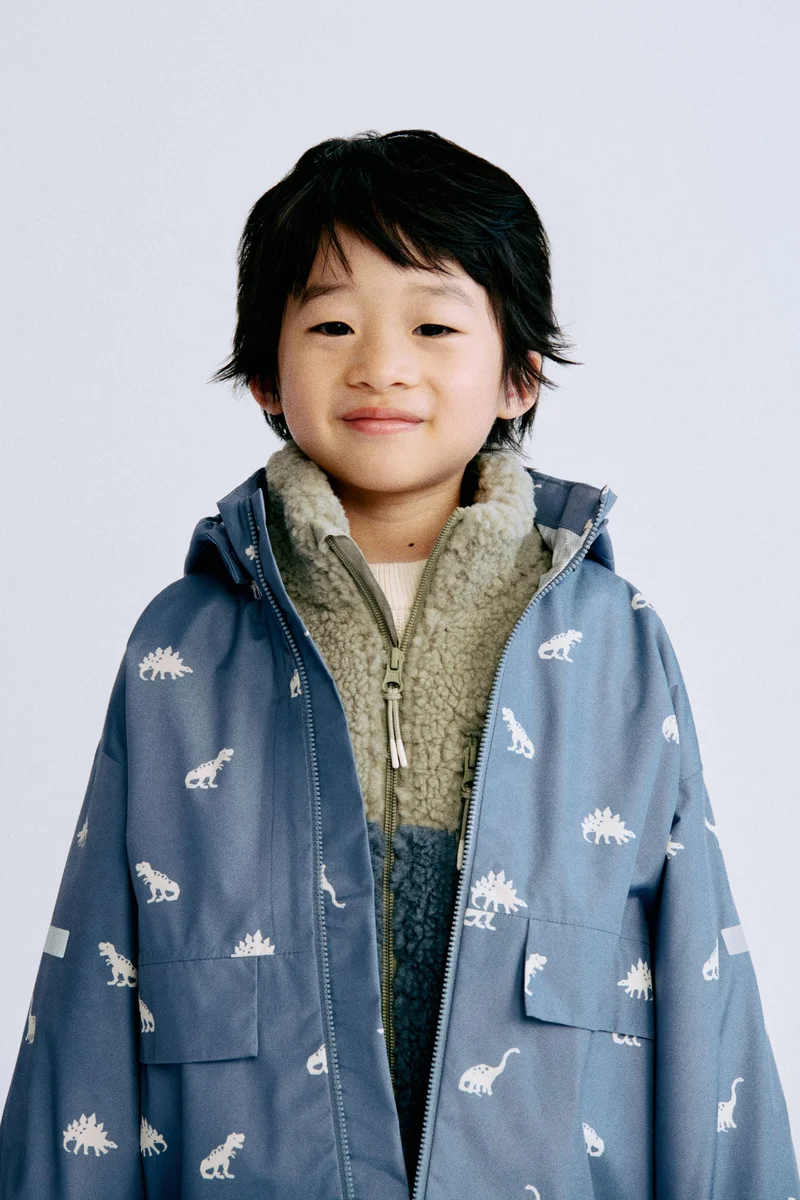 اتش اند ام جاكيت واقي من المطر منسوج بعدد 2.5 طبقة