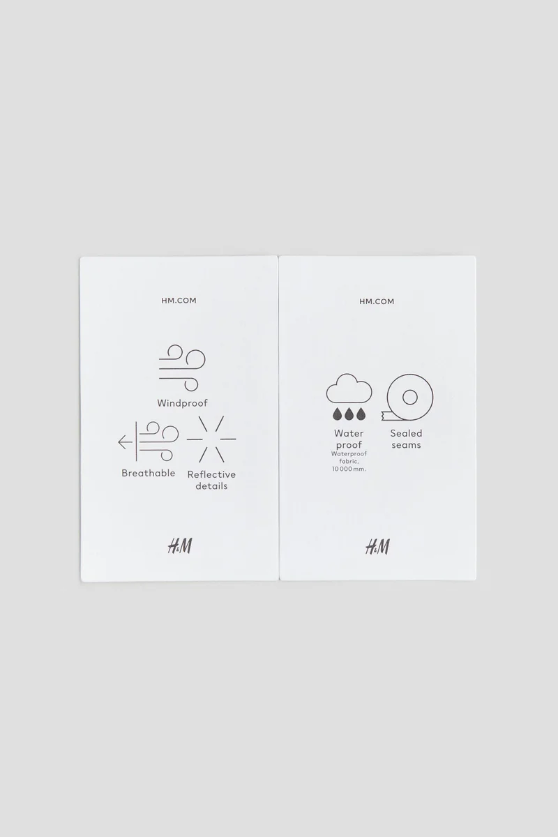اتش اند ام جاكيت واقي من المطر منسوج بعدد 2.5 طبقة