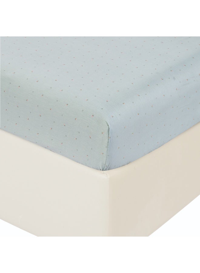 LEVORE 8-piece bedspread set, 100% soft cotton, floral pattern, double-sided, summer style, with filling and fastener, suitable for a 200x200 bed. - Image 2