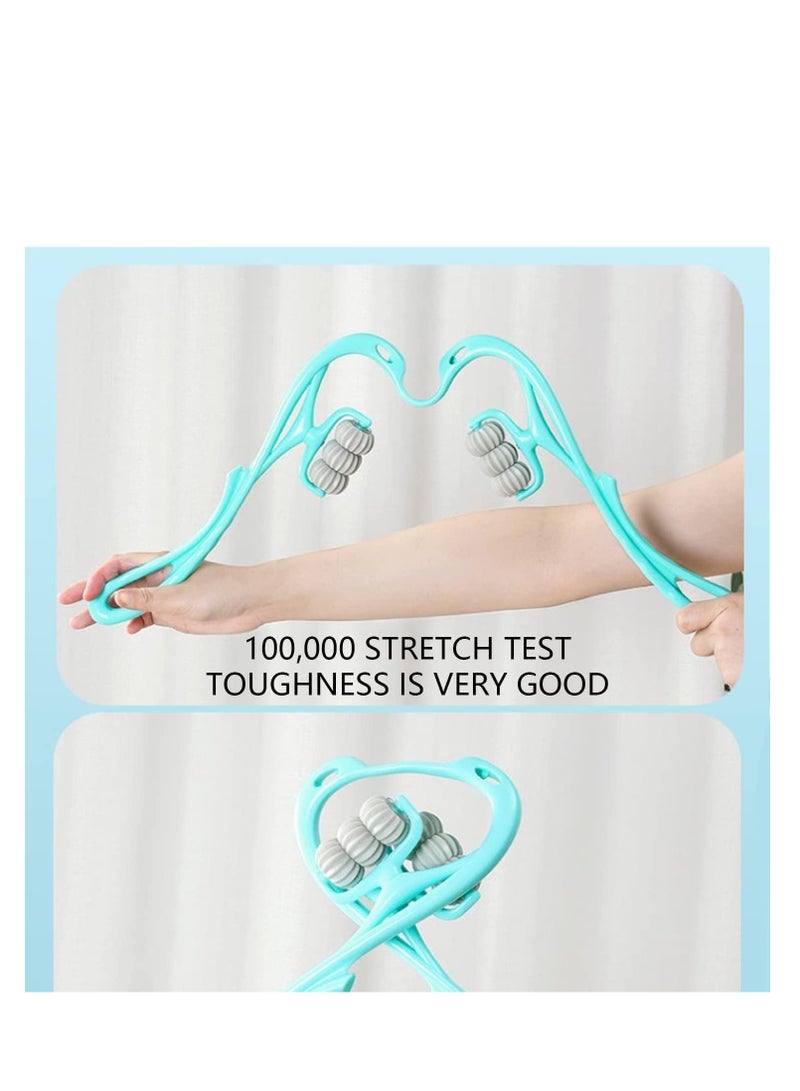 Cool Baby COOLBABY Neck Massager Roller with 6 Massage Balls, Deep Tissue Trigger Point Massage Tool for Pain Relief in Neck, Shoulders, Back, Waist, and Legs, Handheld Muscle Relaxer (Pink) - Image 4