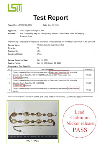TOPACC Western Metal Oval Concho Chain Belt for Women Gold Country Cowgirl Belt for Dresses Jeans - Image 5