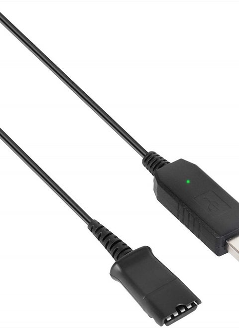 Call Center Headset Quick Disconnect QD Cable to USB Plug Adapter for Plantronics QD Connector to Any Computer Laptop