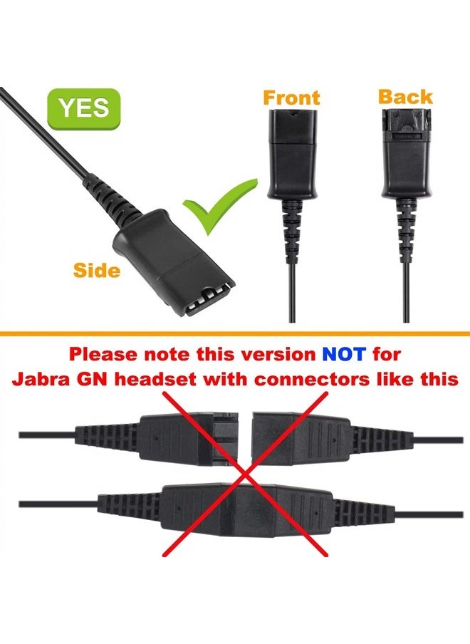 VoiceJoy - Call Center Headset Quick Disconnect QD Cable to USB Plug Adapter for Plantronics QD Connector to Any Computer Laptop - Image 1