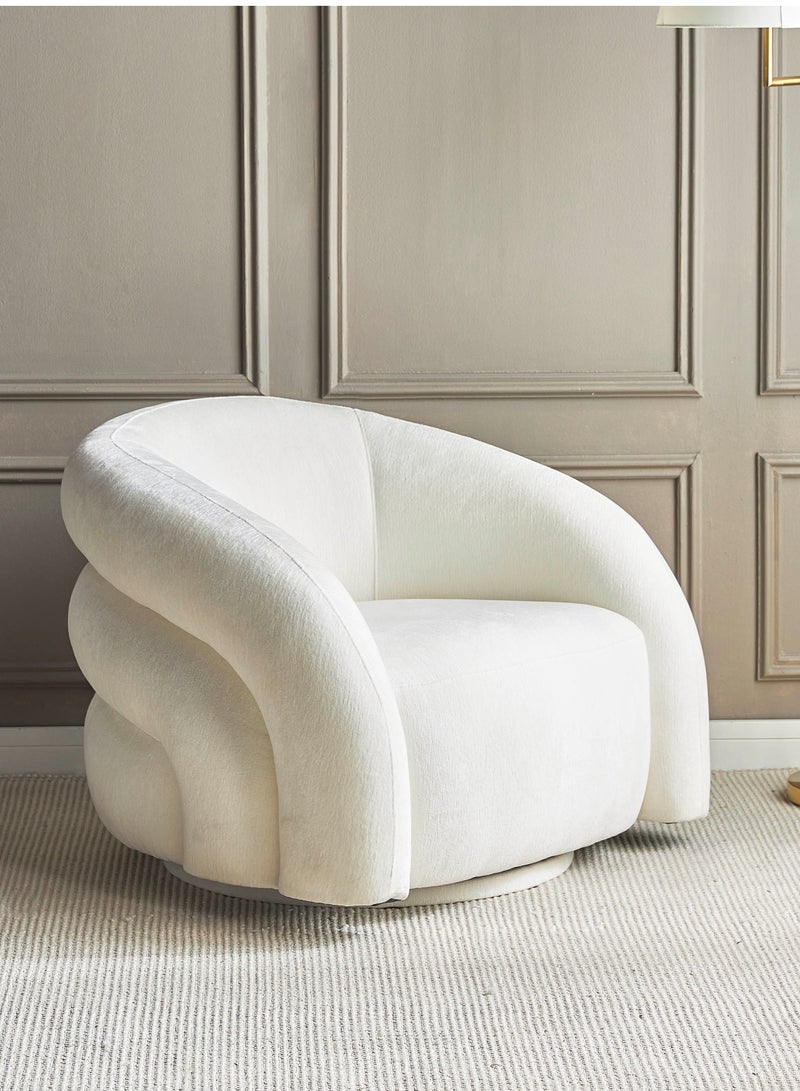 هاوس ون كرسي من القماش والخشب السويدي 83x94x70 سم - بيج - Image 1