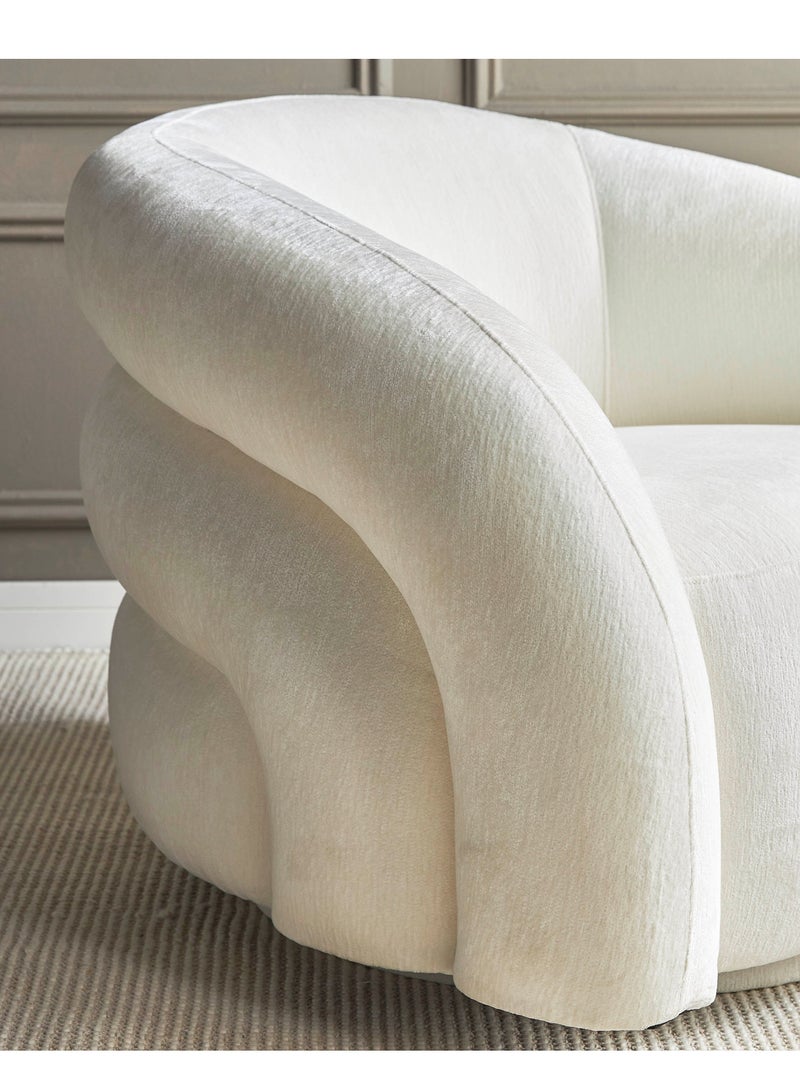 هاوس ون كرسي من القماش والخشب السويدي 83x94x70 سم - بيج - Image 3