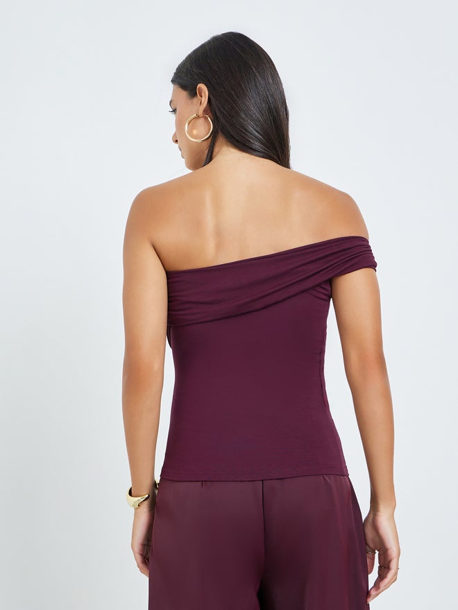 Styli Burgundy Sleeveless Knit Top - Image 5