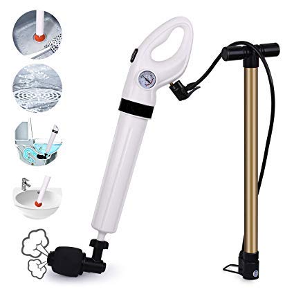 REPLEX Toilet Plunger, Drain Unblocker, Powerful Manual Pneumatic Dredge Equipment. High Pressure Air Drain Blaster Cleaner High Efficient, Applied to Kitchen, Bathroom, Clogged Pipe - Image 2