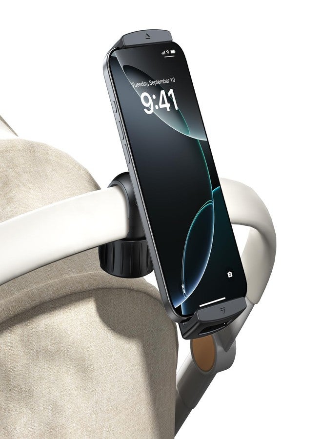 OATSBASF Stroller Phone Holder, Cell Phone Mount Pole Clamp for Baby Stroller, 360 Degree Rotation Phone Holder for Stroller Golf Cart Bike Shopping Carts, for iPhone 16 15 Pro Max 14 13, Smartphones - Image 1