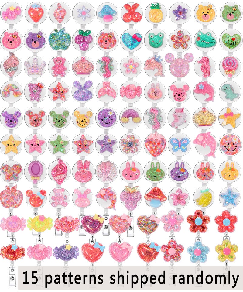 Tamhoo 10PCS Badge Reel Clip Retractable Lanyard for Id Badges - Women & Nurses, Cute Card Holder Reel - Image 5