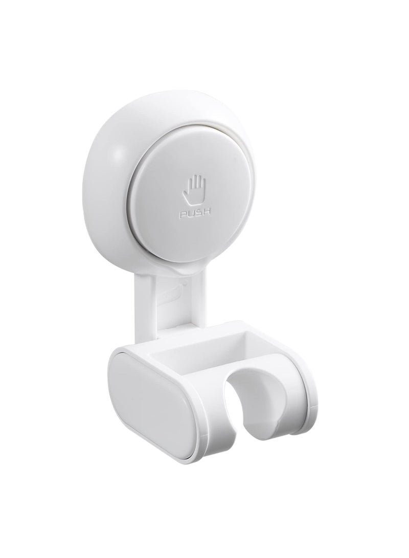 Y&D Shower Head Holder, Suction Cup No Drilling Waterproof & Height Adjustable Wall Mounted Bracket Large Angle Handheld Holder for Bathroom Mount (White)  - Image 1