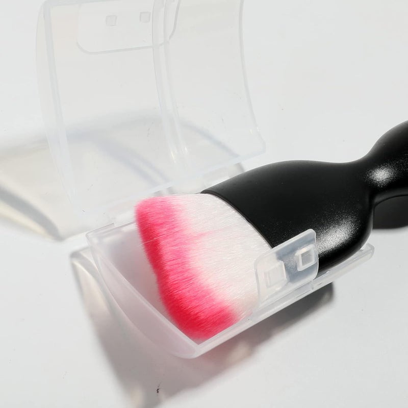 AOCISKA Car Interior Detailing Brush,Soft Bristle Cleaning Brush Car Detailing Brush Dusting Brush,Car Interior Cleaning Tool,Auto Detail Brush Car Dash Duster Brush (Black&Rose with Cap) - Image 2