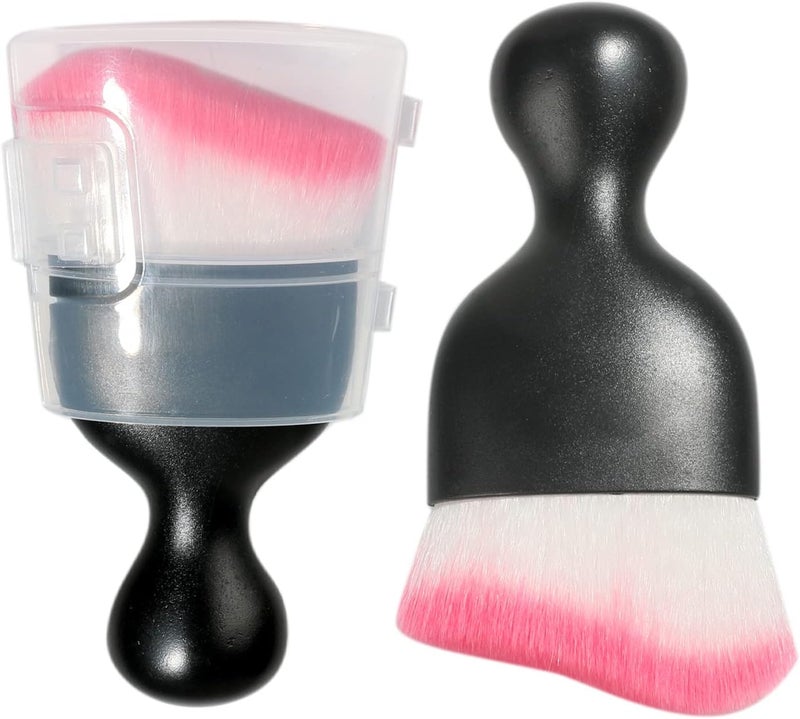 AOCISKA Car Interior Detailing Brush,Soft Bristle Cleaning Brush Car Detailing Brush Dusting Brush,Car Interior Cleaning Tool,Auto Detail Brush Car Dash Duster Brush (Black&Rose with Cap) - Image 1