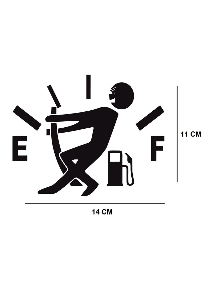 Generic Fuel Tank Needle Grab Sticker - Black 