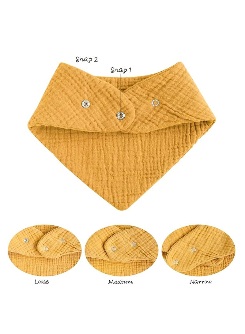 Relex Pack of 8 Baby Bibs, Baby Bandana Drool Bibs, Pure Cotton for Unisex Baby, 8 Solid Colors Set for Teething and Drooling - Image 2