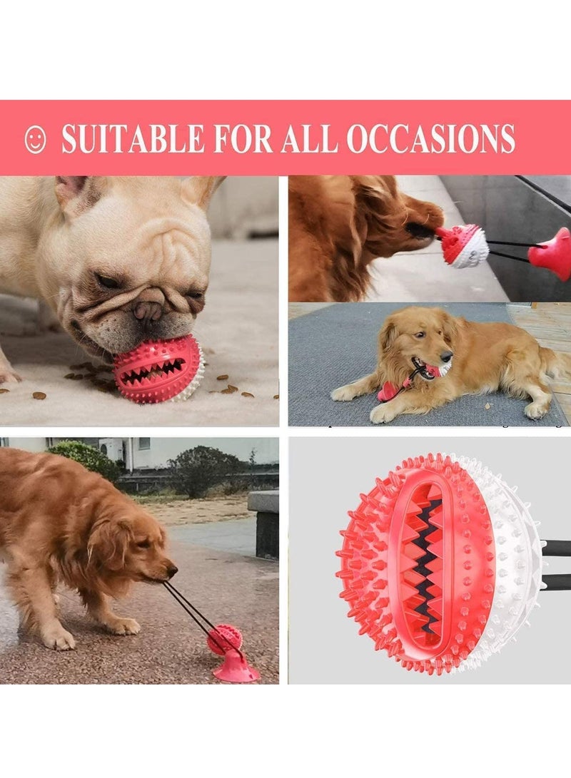 SOLARAE Multifunction Molar Bite Toy Durable Dog Tug Rope Ball Chew Toys with Suction Cup - Image 2