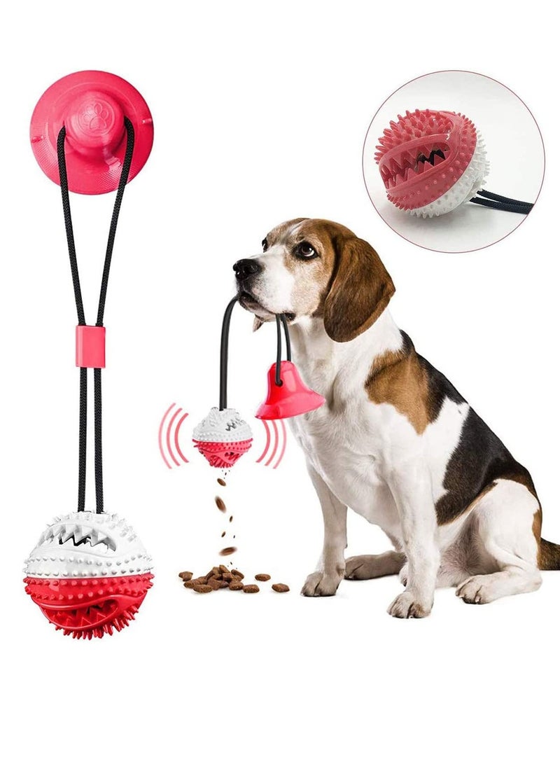SOLARAE Multifunction Molar Bite Toy Durable Dog Tug Rope Ball Chew Toys with Suction Cup - Image 1