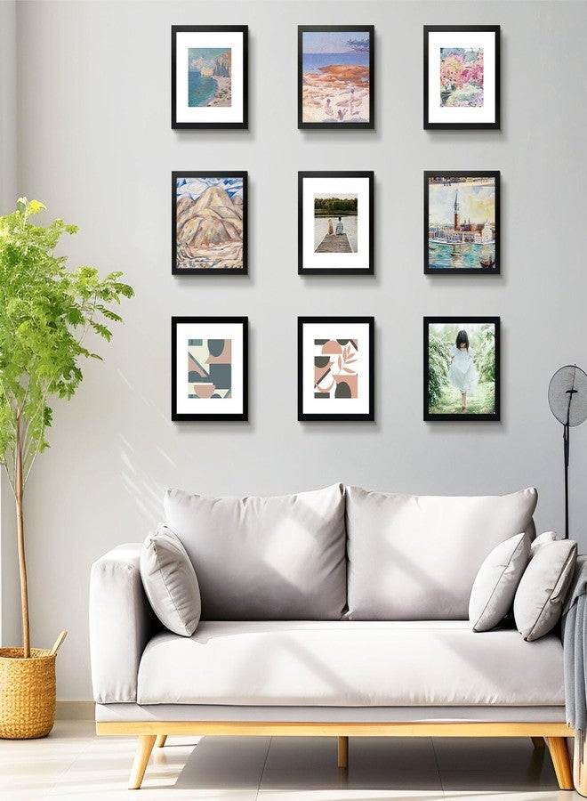 Frametory 12x12 Black Picture Frame, Display Pictures 8x8 with Mat or 12 by 12 Without Mat, Square Wall Frame for Print and Diamond Painting - Wide Molding (12x12, Black) - Image 2