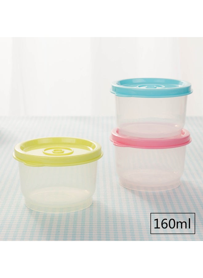Small Round Plastic Preservation Box 160ml Food Storage Container For Cafeteria Sample Collection Meal Supplement-Specifications:160ml  - Image 1
