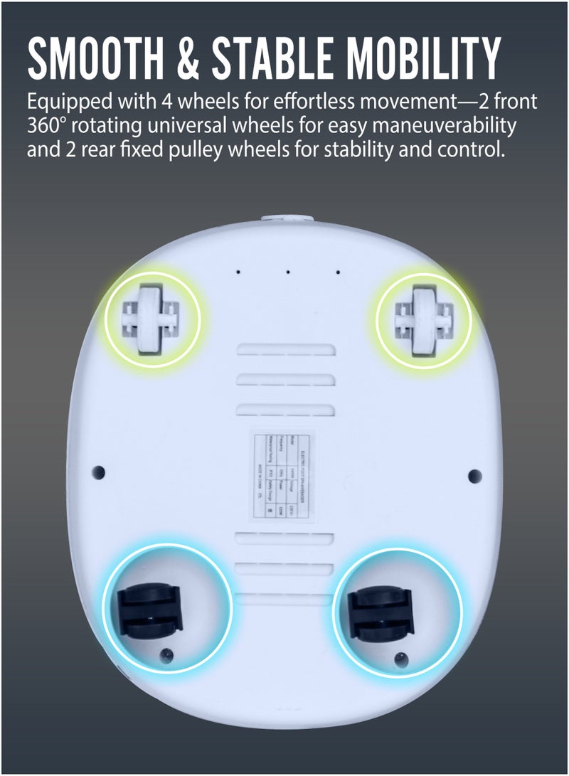 R.VIHAN Foldable Electric Shiatsu Foot Spa Massager with LED Display Intelligent Temperature Control Timer Herbal Soak Motorized Rollers and Vibration Foot Bath Basin Portable Soaking Basin Bucket Foot Wash Basin for Pain Relief Blood Circulation and Foot Care Home and Spa Usage - Image 2
