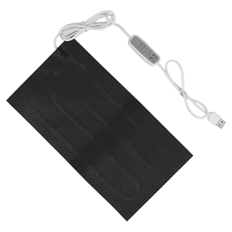 Temperature Regulating Heating Pad 4 Gear USB Power Waterproof Electric Cloth Heater DC5V 10x20cm/3.94x7.87in - Image 2