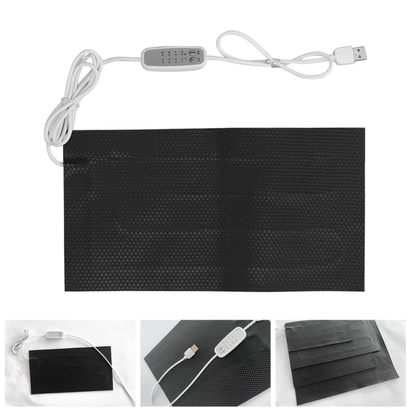 Temperature Regulating Heating Pad 4 Gear USB Power Waterproof Electric Cloth Heater DC5V 10x20cm/3.94x7.87in - Image 4