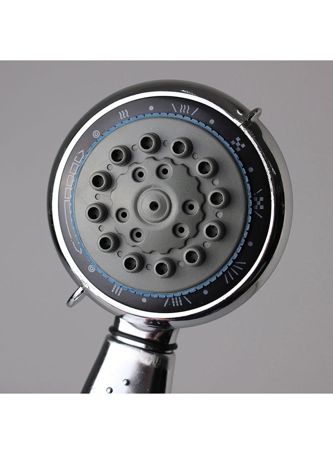 Loquat 7-Function Round Handheld Shower Head Silver/Grey - Image 2