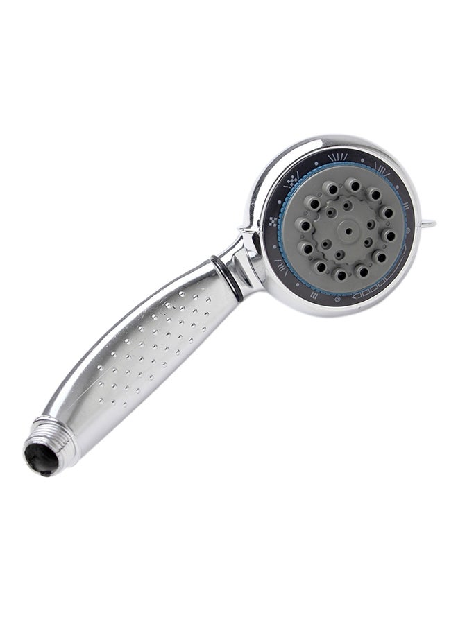 Loquat 7-Function Round Handheld Shower Head Silver/Grey - Image 1