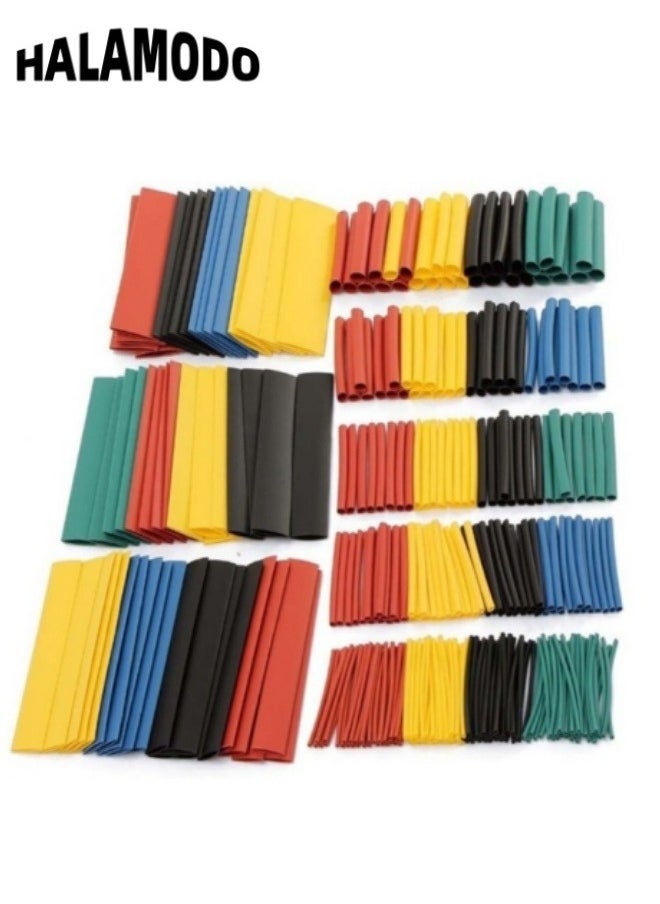HALAMODO - 328pcs Heat Shrink Tube Kit 2:1 Ratio Adhesive Lined Marine Grade Shrink Wrap Industrial Heat Shrink Tubing Assorted Sleeving Tube Wrap Cable Wire Kit - Image 1
