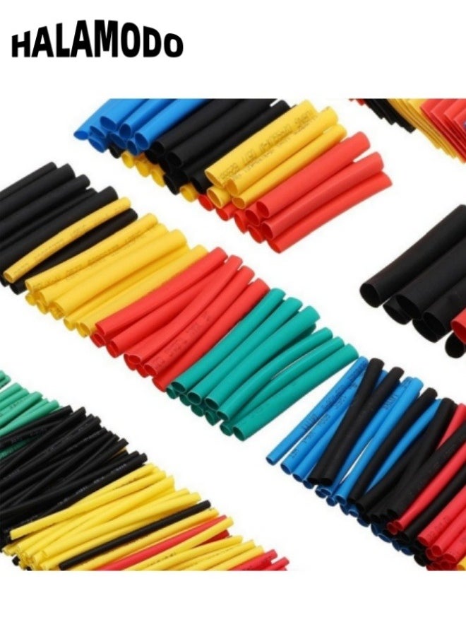 HALAMODO - 328pcs Heat Shrink Tube Kit 2:1 Ratio Adhesive Lined Marine Grade Shrink Wrap Industrial Heat Shrink Tubing Assorted Sleeving Tube Wrap Cable Wire Kit - Image 1