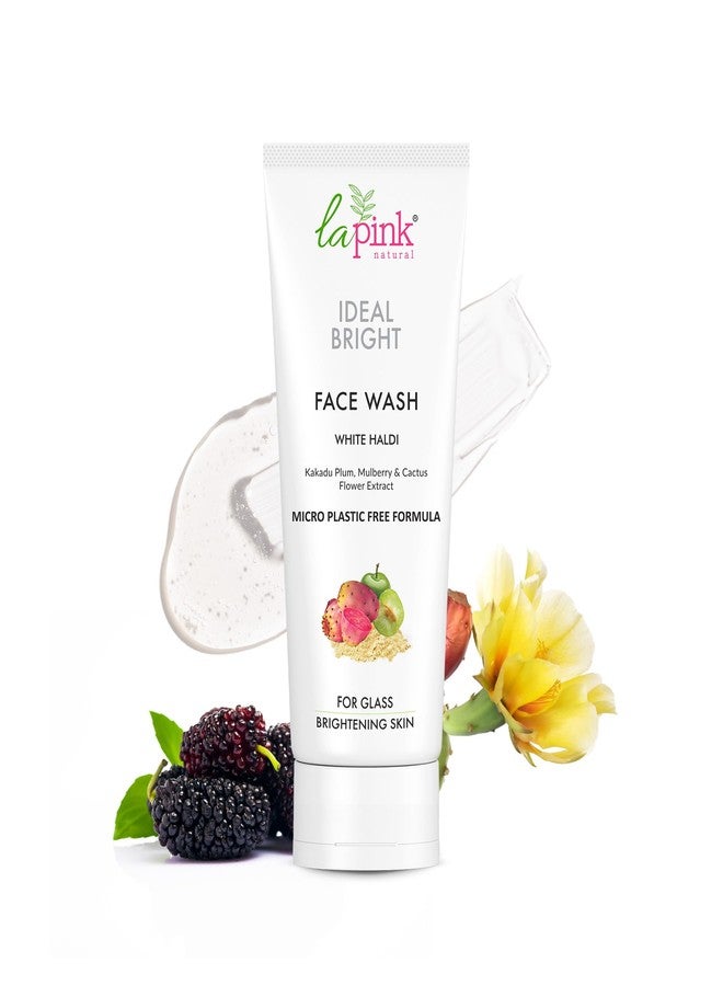 La Pink Ideal Bright Face Wash | Boosts Radiance & Improves Texture | Reduces Pigmentation & Dark Spots | Hydrating, & Soap-Free | With Kakadu Plum, Mulberry & Cactus Flower | 100% Microplastic-Free | All Skin Types | 100ml - Image 1