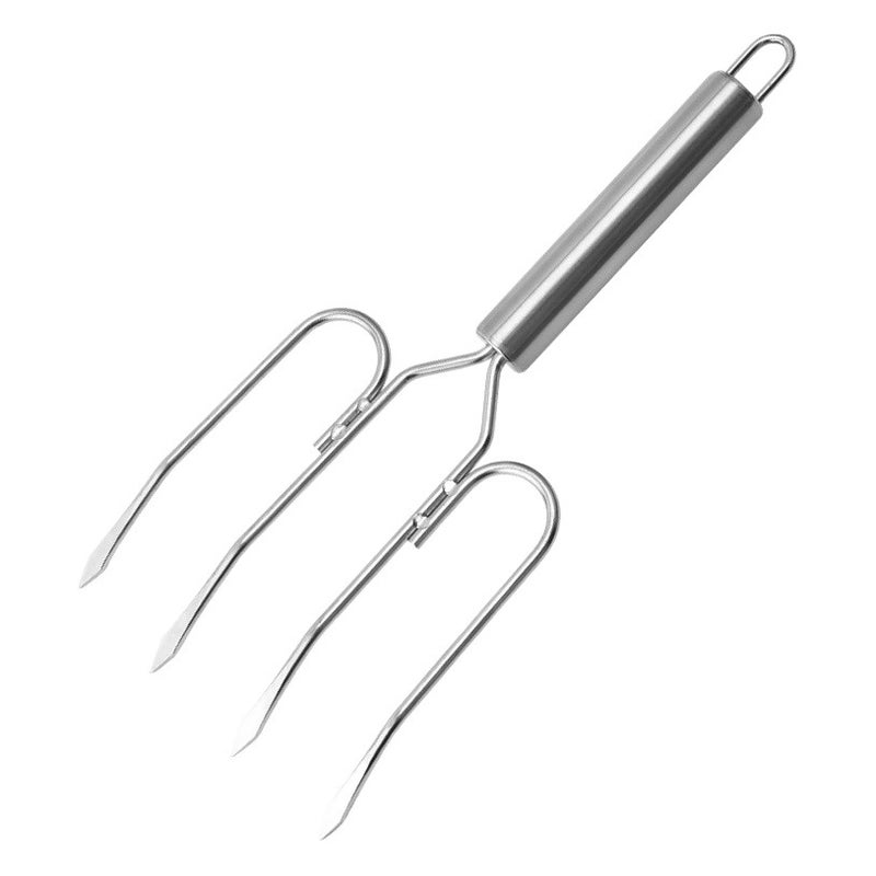 stainless steel roast chicken fork roast lamb leg stick turkey fork stainless steel bold roast chicken fork barbecue fork - Image 1