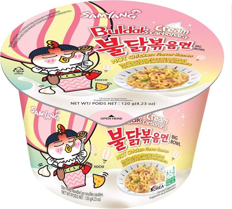 Samyang Buldak Ramen Cream Carbonara Big Bowl - Image 1