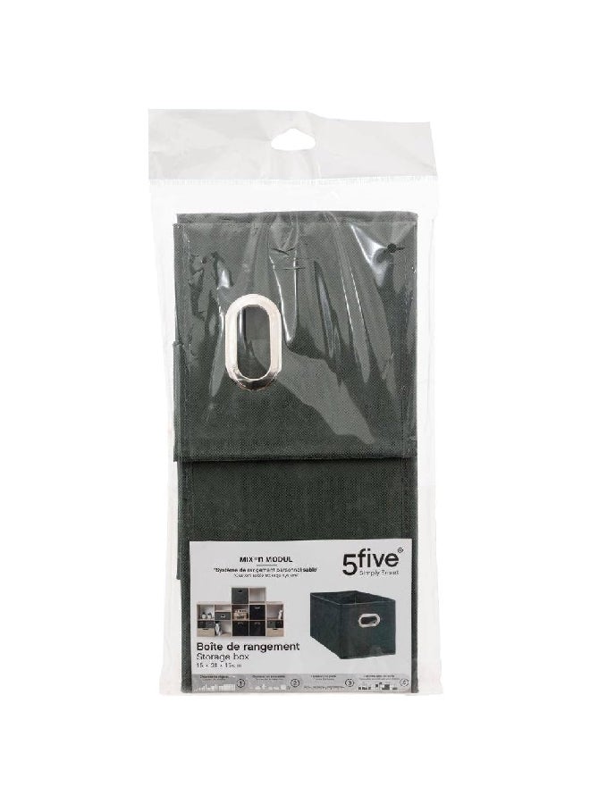 حامل ماكينة تحضير 160384K صندوق للتخزين قابل للطي من البولي بروبلين والمعدن أخضر كاكي 15 x 31 سم - Image 5