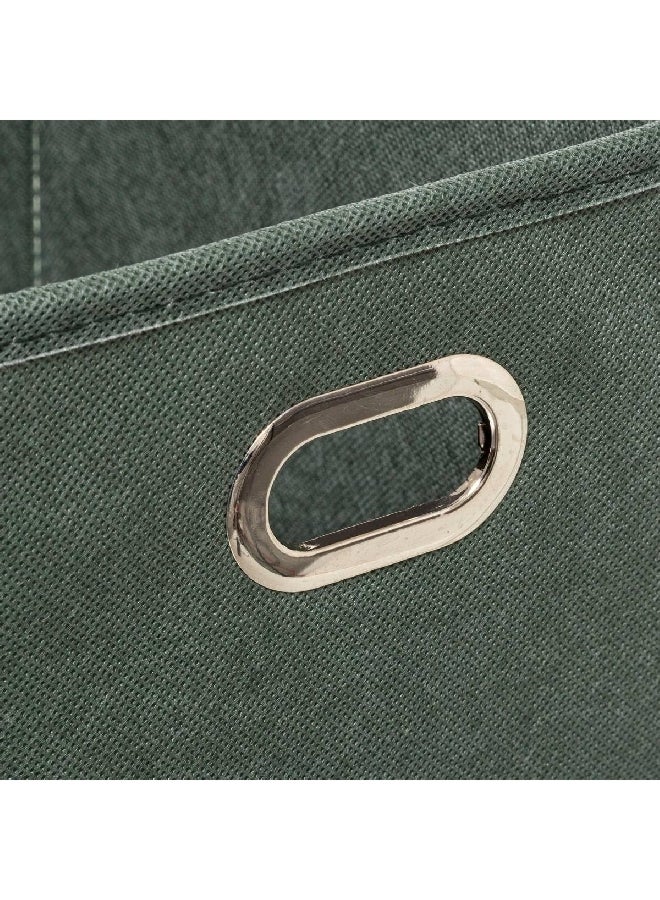 حامل ماكينة تحضير 160384K صندوق للتخزين قابل للطي من البولي بروبلين والمعدن أخضر كاكي 15 x 31 سم - Image 2