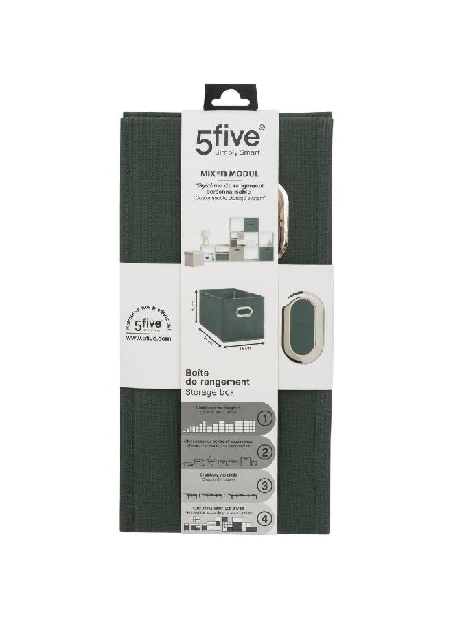 حامل ماكينة تحضير 160384K صندوق للتخزين قابل للطي من البولي بروبلين والمعدن أخضر كاكي 15 x 31 سم - Image 4