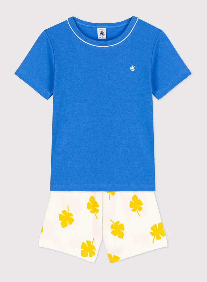 Petit Bateau Kids Leaf Print Pyjama Set