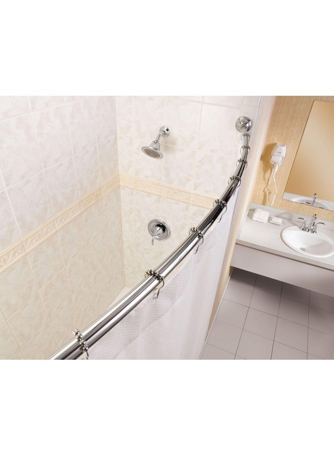 MOEN Moen Chrome 54-Inch to 72-Inch Adjustable Length Fixed Mount Single Curved Shower Curtain Rod for Bathroom, CSR2160CH  - Image 4