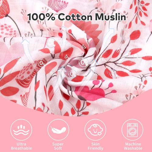 Rquite Muslin Car Seat Cover Baby, Carseat Covers Baby Girl Boy, Breathable Lightweight Infant Car Seat Cover, Baby Carrier Cover Car Seat Canopy Stroller Sun Shade for Summer & Hot Day, Universal Fit - Image 2