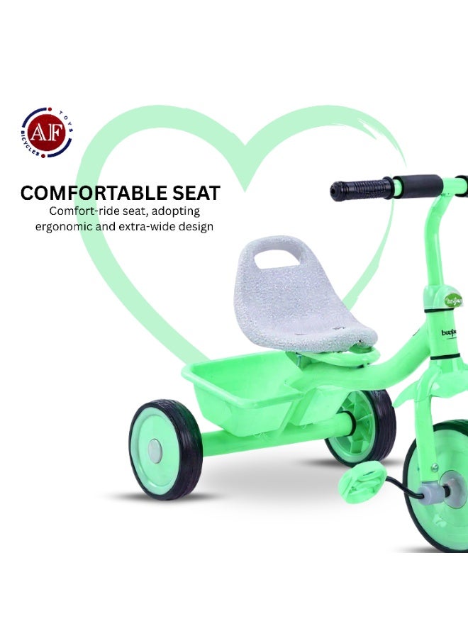AF BABY United Kids Tricycle with Adjustable Seat & Safety Handle – Sturdy 3-Wheel Ride-On Bike for Toddlers – Indoor/Outdoor Trike for Boys & Girls (Ages 2–5)  - Image 2