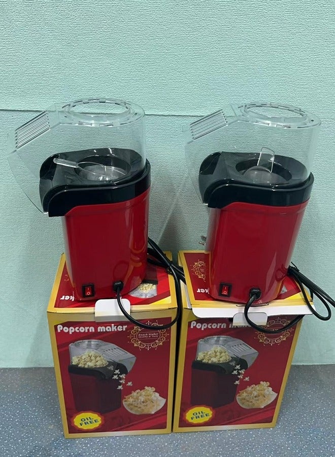 DUNISO آلة فشار هوائية ساخنة، آلة فشار كهربائية صغيرة للأطفال في المنزل، وعاء داخلي غير لاصق، لا حاجة للزيت والماء، مناسبة للعائلات والمقاهي والمطاعم والتجمعات، حمراء - Image 5