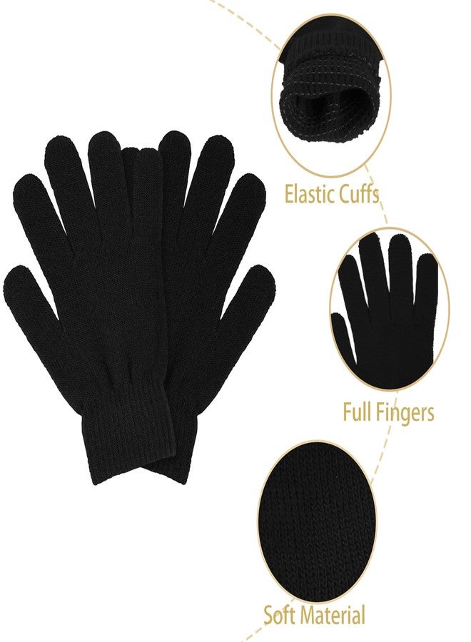 LYDTICK 30 Pack Winter Beanie Hats & Gloves Bulk for Men Women, Wholesale Cold Weather Warm Cozy Gift, One Size Black - Image 4