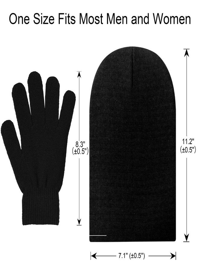LYDTICK 30 Pack Winter Beanie Hats & Gloves Bulk for Men Women, Wholesale Cold Weather Warm Cozy Gift, One Size Black - Image 2