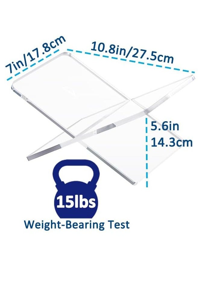 تي بي جي بي حامل كتب أكريليك 11 × 7 × 6 بوصة حامل عرض كتب كبير مفتوح للكتب الطهي، كتب الفن، الإنجيل، القرآن، دفتر الزوار، حامل كتب للطاولة للقراءة (أسود) - Image 2