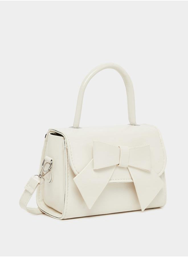 Styli Ribbon Accent Handbag with Top Handle  - Image 1