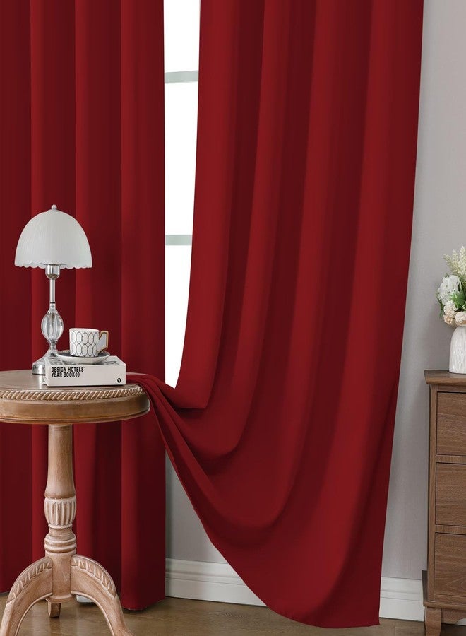 CUCRAF Red Blackout Curtains 84 inch Length 2 Panels Set, Rod Pocket Room Darkening Drapes for Bedroom Living Room, Insulated Thermal Light Blocking Window Curtain (W52 x L84 Inch) - Image 5