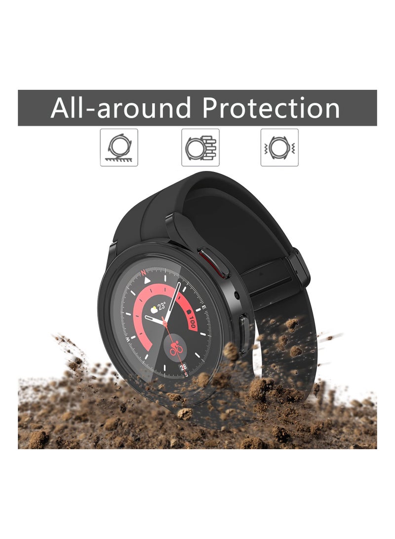 SYOSI Watch Case, Compatible with Samsung Galaxy Watch 5 Pro Screen Protector Case, Fit for Galaxy Watch 5 Pro Accessories, Soft TPU Bumper Full Protection Cover Built-in HD Screen Film  (5 Pack, 45mm) - Image 5