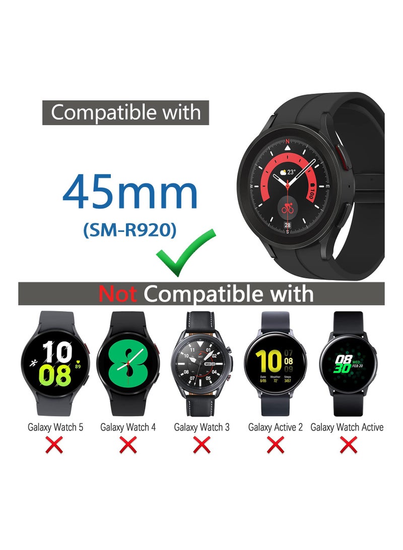 SYOSI Watch Case, Compatible with Samsung Galaxy Watch 5 Pro Screen Protector Case, Fit for Galaxy Watch 5 Pro Accessories, Soft TPU Bumper Full Protection Cover Built-in HD Screen Film  (5 Pack, 45mm) - Image 2
