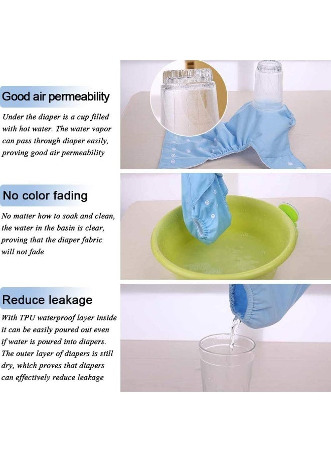 CSKB Baby Washable Reusable Cloth Diapers, 7 Pcs Diapers, 7 Count (Pack of 1) - Image 2