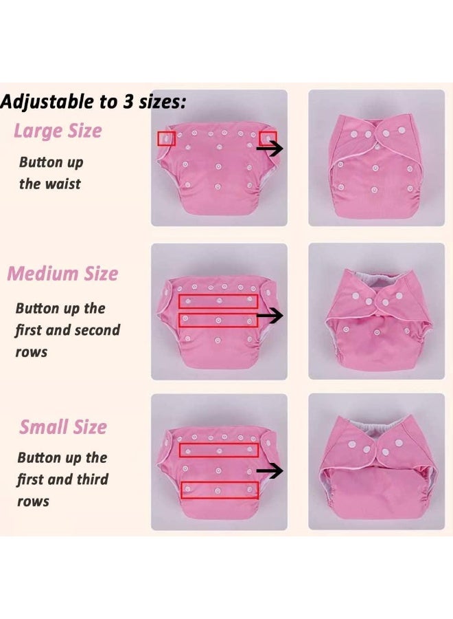 CSKB Baby Washable Reusable Cloth Diapers, 7 Pcs Diapers, 7 Count (Pack of 1) - Image 5